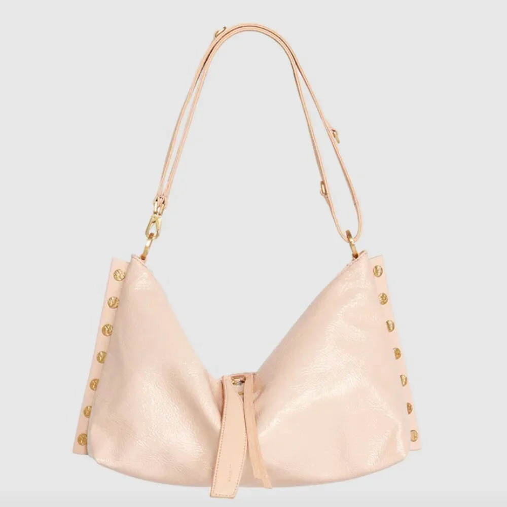 Hammitt Mr. G Champagne Pink Patent Leather Slouch Hobo Bag